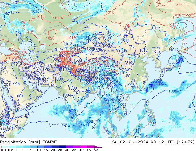 Précipitation ECMWF dim 02.06.2024 12 UTC