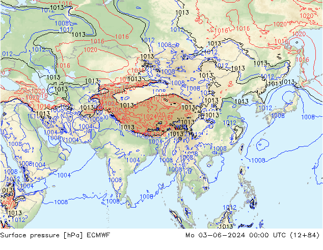 Bodendruck ECMWF Mo 03.06.2024 00 UTC