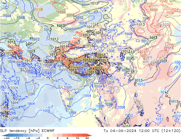 Y. Basıncı eğilimi ECMWF Sa 04.06.2024 12 UTC