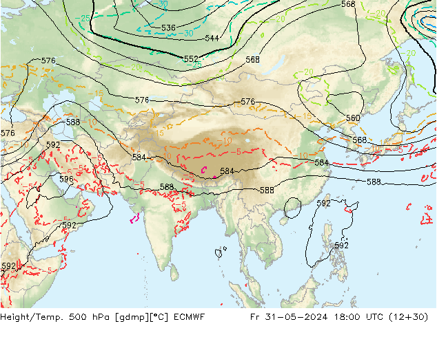 Z500/Rain (+SLP)/Z850 ECMWF пт 31.05.2024 18 UTC