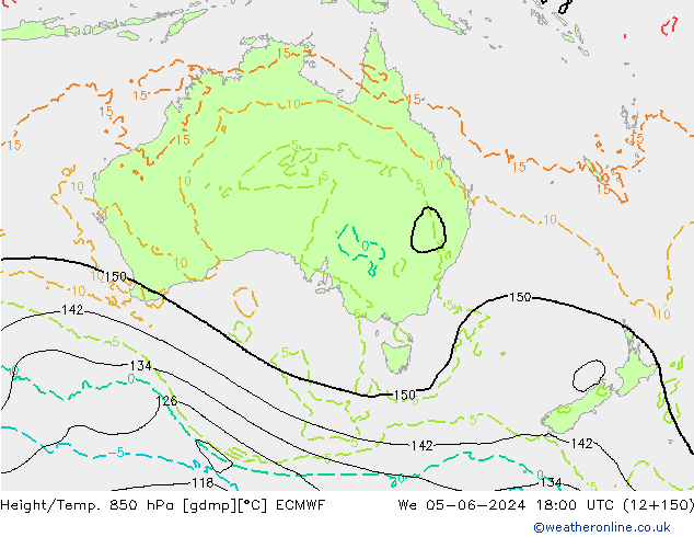 Z500/Rain (+SLP)/Z850 ECMWF  05.06.2024 18 UTC