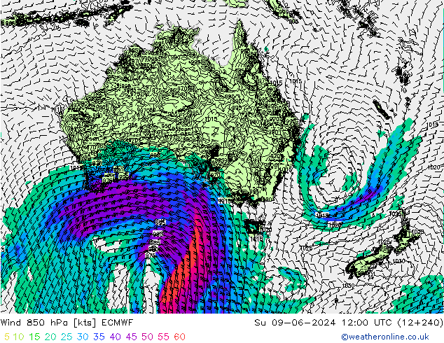 Wind 850 hPa ECMWF Ne 09.06.2024 12 UTC