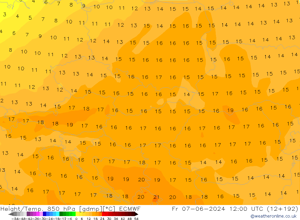 Z500/Rain (+SLP)/Z850 ECMWF Fr 07.06.2024 12 UTC