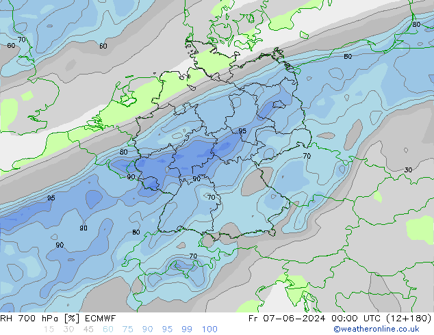 700 hPa Nispi Nem ECMWF Cu 07.06.2024 00 UTC