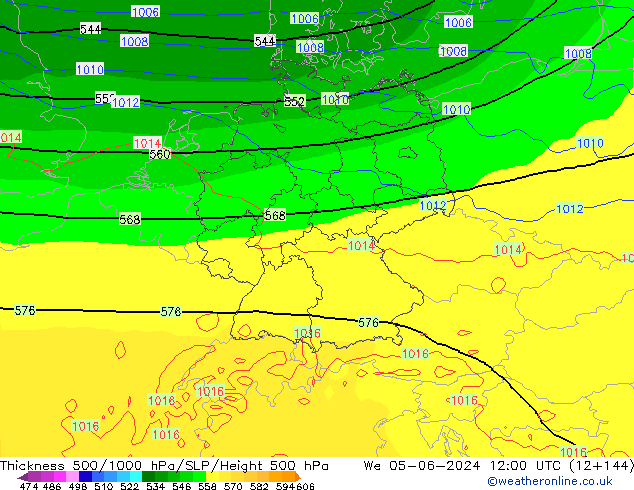 Thck 500-1000hPa ECMWF We 05.06.2024 12 UTC