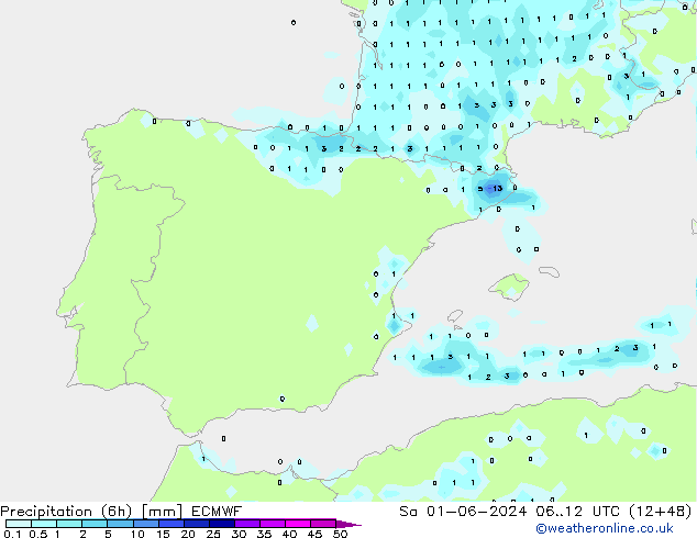 Z500/Rain (+SLP)/Z850 ECMWF Sa 01.06.2024 12 UTC