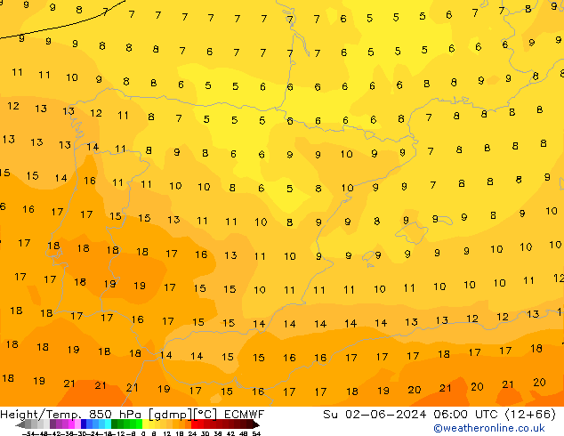 Z500/Rain (+SLP)/Z850 ECMWF dim 02.06.2024 06 UTC