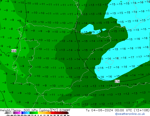 Z500/Rain (+SLP)/Z850 ECMWF Tu 04.06.2024 00 UTC