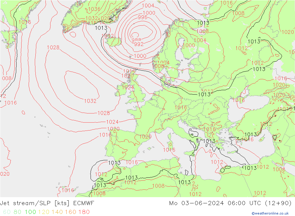 Courant-jet ECMWF lun 03.06.2024 06 UTC