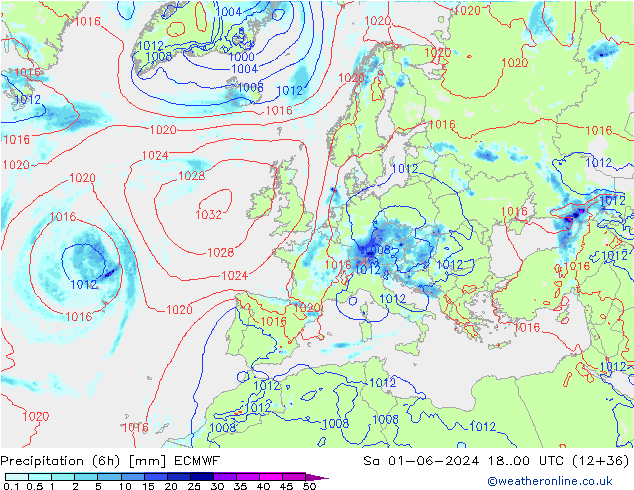 Z500/Regen(+SLP)/Z850 ECMWF za 01.06.2024 00 UTC