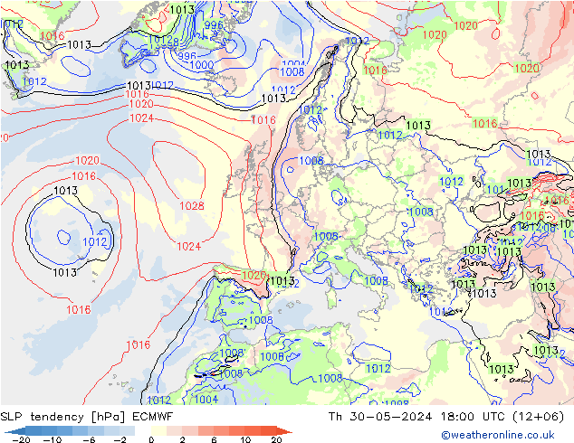 变压 ECMWF 星期四 30.05.2024 18 UTC