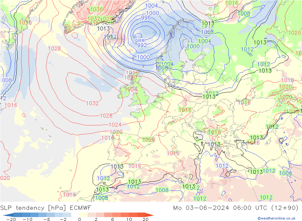 tendencja ECMWF pon. 03.06.2024 06 UTC