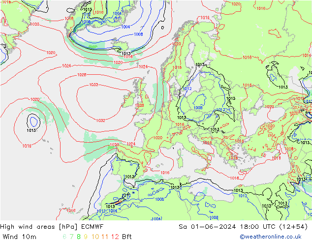 Windvelden ECMWF za 01.06.2024 18 UTC