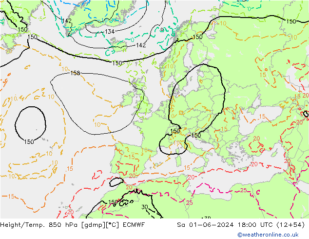 Z500/Rain (+SLP)/Z850 ECMWF So 01.06.2024 18 UTC