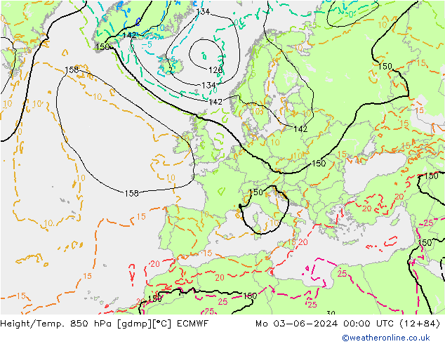 Z500/Rain (+SLP)/Z850 ECMWF Mo 03.06.2024 00 UTC