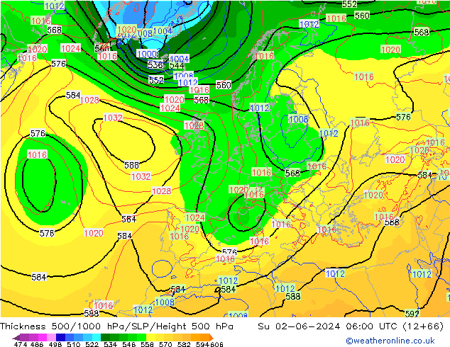 Thck 500-1000hPa ECMWF dom 02.06.2024 06 UTC