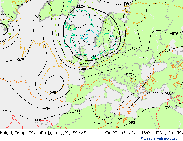 Z500/Rain (+SLP)/Z850 ECMWF ��� 05.06.2024 18 UTC