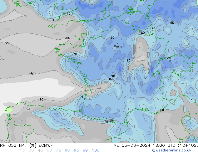 RV 850 hPa ECMWF ma 03.06.2024 18 UTC