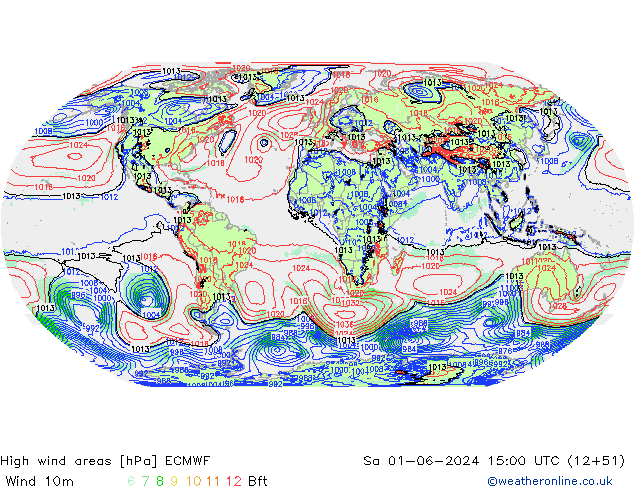 High wind areas ECMWF  01.06.2024 15 UTC