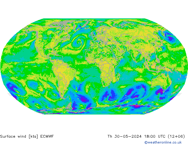 Prec 6h/Wind 10m/950 ECMWF Th 30.05.2024 18 UTC
