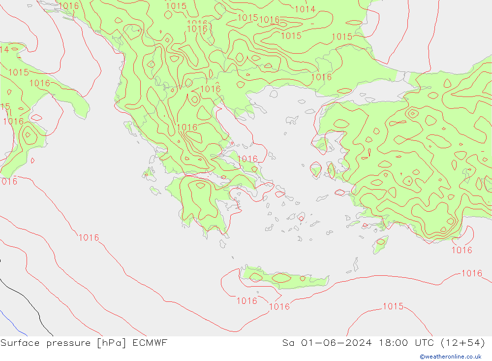 Yer basıncı ECMWF Cts 01.06.2024 18 UTC