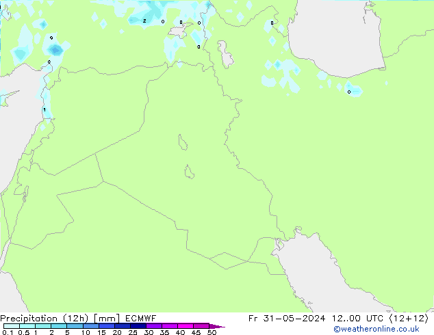 Precipitazione (12h) ECMWF ven 31.05.2024 00 UTC