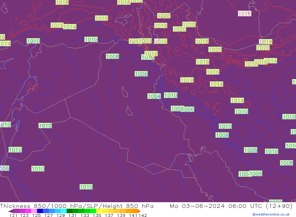 Thck 850-1000 hPa ECMWF Po 03.06.2024 06 UTC
