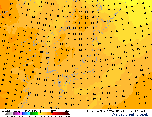 Z500/Rain (+SLP)/Z850 ECMWF Fr 07.06.2024 00 UTC