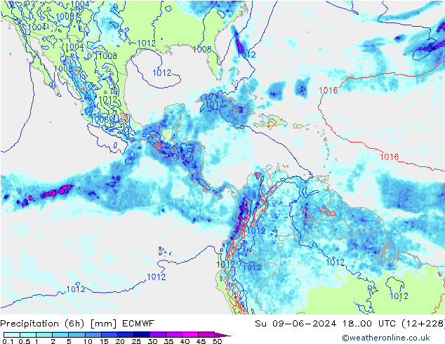 Z500/Rain (+SLP)/Z850 ECMWF Ne 09.06.2024 00 UTC