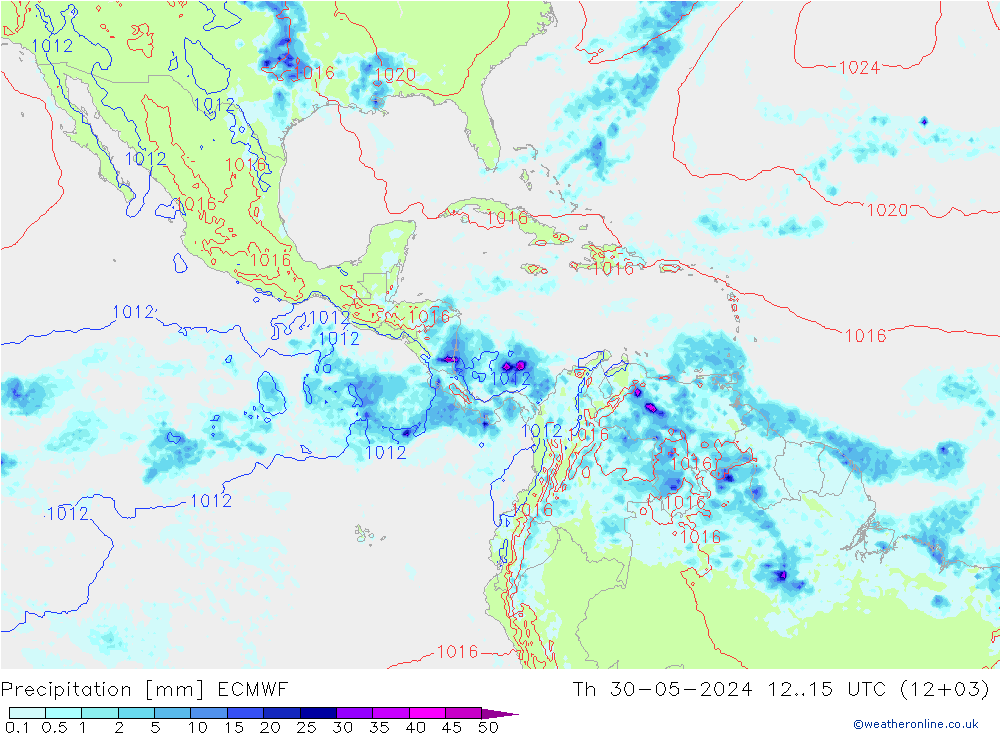 Precipitazione ECMWF gio 30.05.2024 15 UTC
