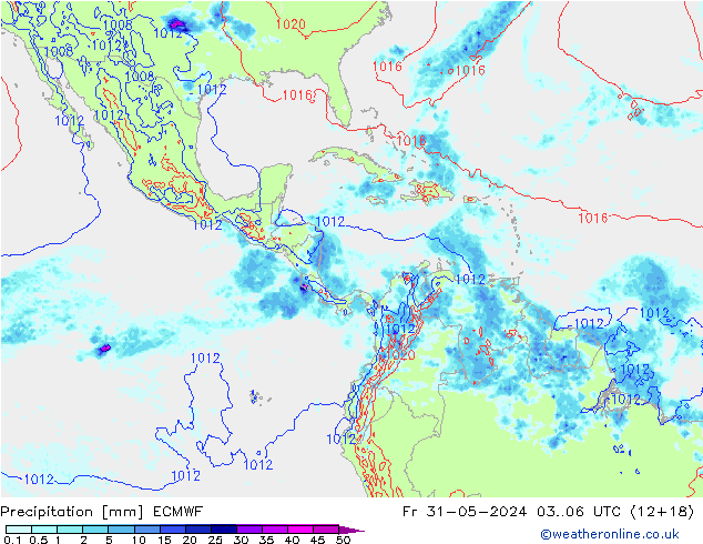 Precipitazione ECMWF ven 31.05.2024 06 UTC