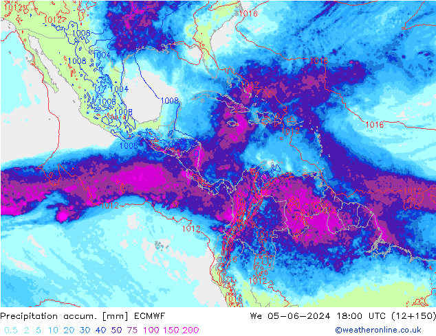 Precipitation accum. ECMWF We 05.06.2024 18 UTC