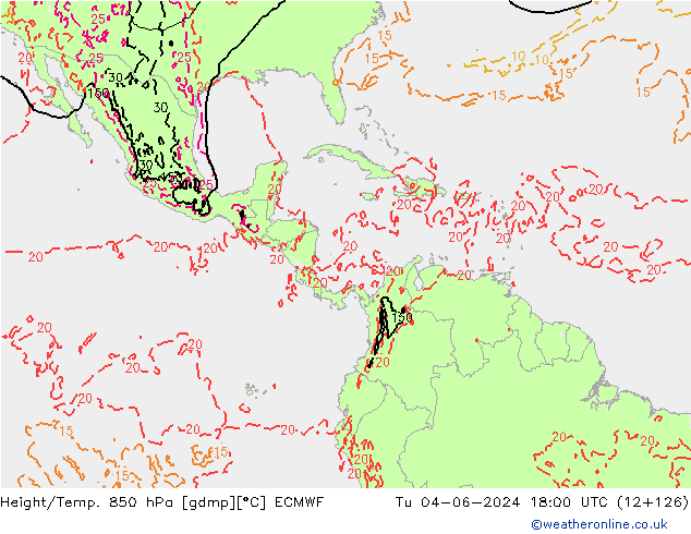 Z500/Rain (+SLP)/Z850 ECMWF Ter 04.06.2024 18 UTC