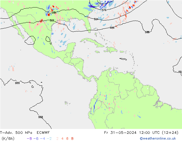 T-Adv. 500 hPa ECMWF pt. 31.05.2024 12 UTC