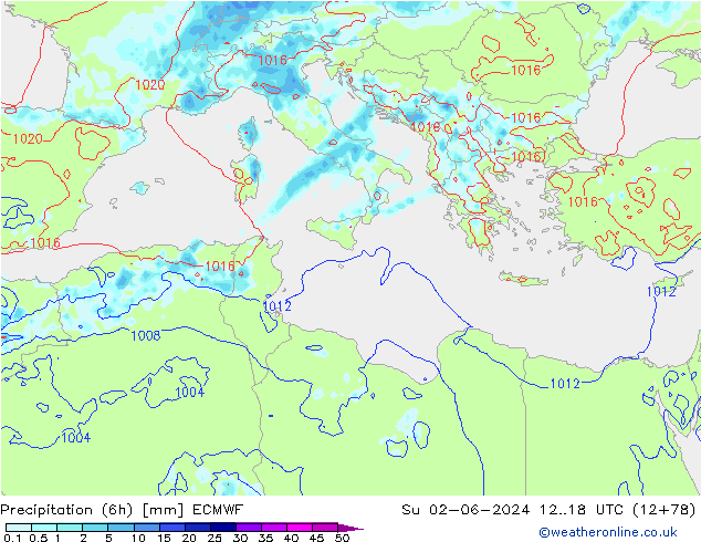 Z500/Rain (+SLP)/Z850 ECMWF Su 02.06.2024 18 UTC