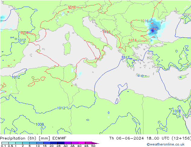 Z500/Rain (+SLP)/Z850 ECMWF jeu 06.06.2024 00 UTC