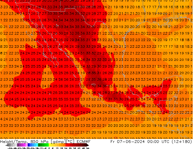 Z500/Rain (+SLP)/Z850 ECMWF Fr 07.06.2024 00 UTC