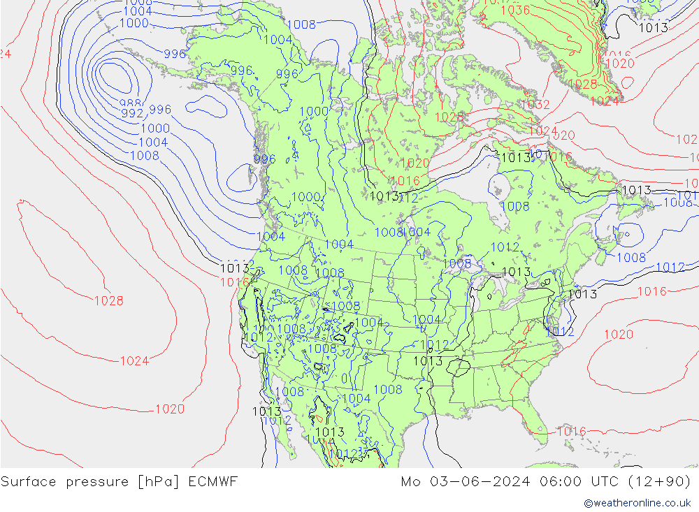 Bodendruck ECMWF Mo 03.06.2024 06 UTC