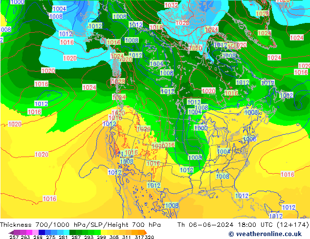 Dikte700-1000 hPa ECMWF do 06.06.2024 18 UTC