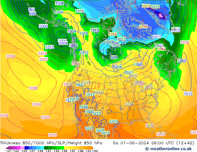 Thck 850-1000 hPa ECMWF sam 01.06.2024 06 UTC