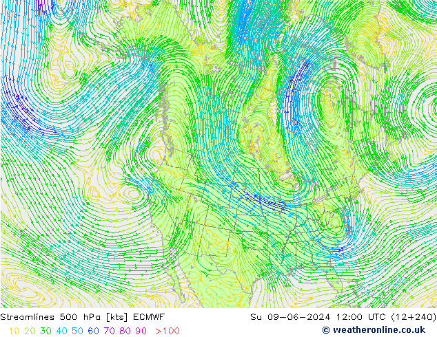  500 hPa ECMWF  09.06.2024 12 UTC
