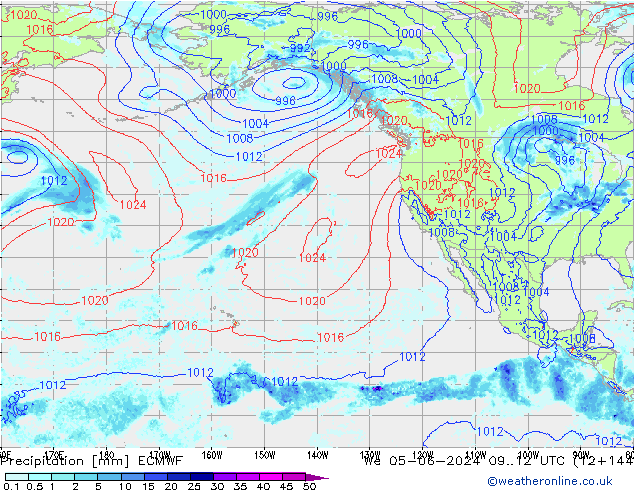 precipitação ECMWF Qua 05.06.2024 12 UTC