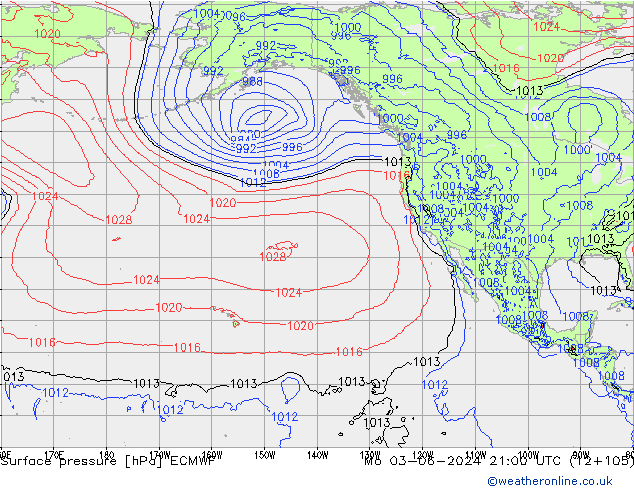 Yer basıncı ECMWF Pzt 03.06.2024 21 UTC