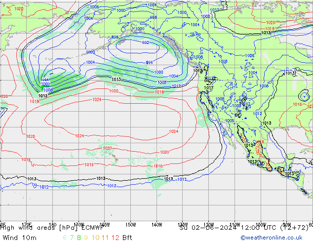 Windvelden ECMWF zo 02.06.2024 12 UTC