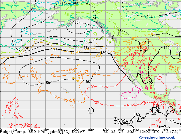 Z500/Rain (+SLP)/Z850 ECMWF Su 02.06.2024 12 UTC