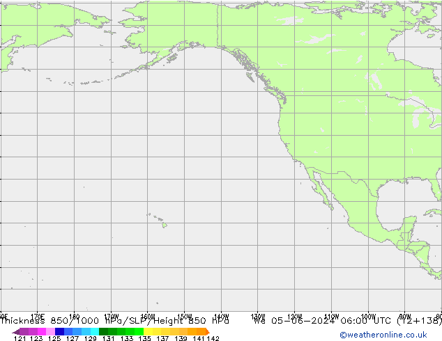 Thck 850-1000 hPa ECMWF mer 05.06.2024 06 UTC