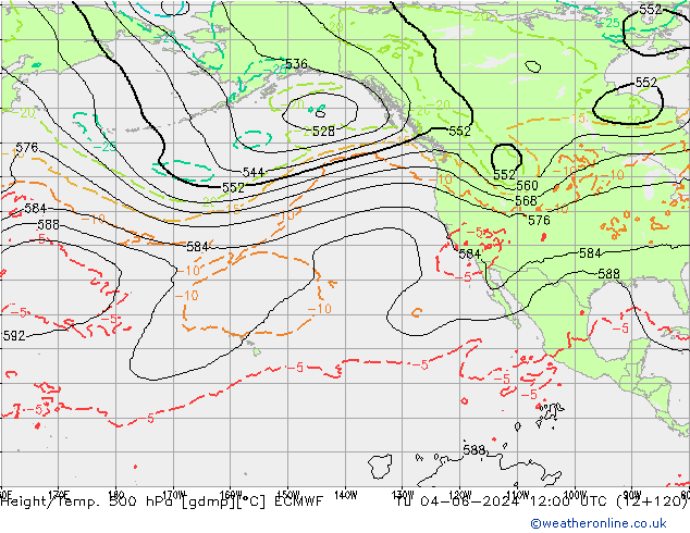 Z500/Rain (+SLP)/Z850 ECMWF Ter 04.06.2024 12 UTC