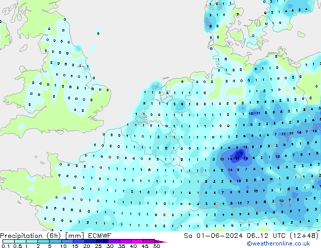 Z500/Rain (+SLP)/Z850 ECMWF Sa 01.06.2024 12 UTC