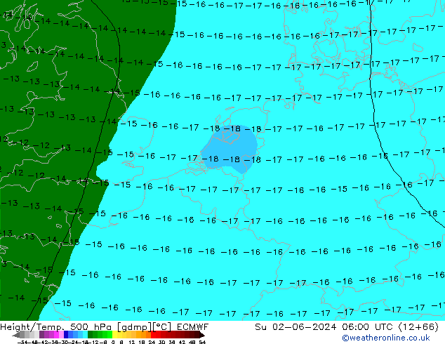 Z500/Rain (+SLP)/Z850 ECMWF dom 02.06.2024 06 UTC