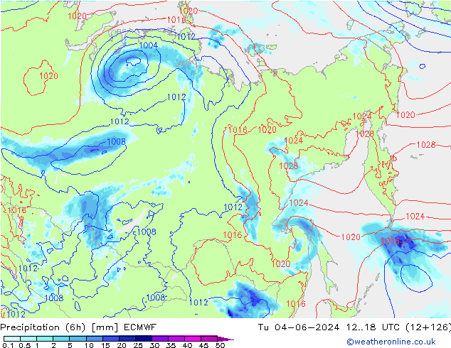 Z500/Rain (+SLP)/Z850 ECMWF Tu 04.06.2024 18 UTC